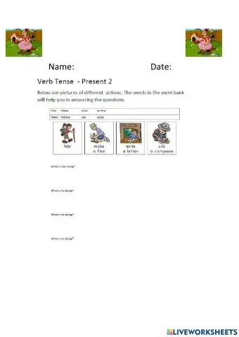 Verb Tenses Present 2