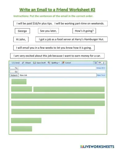 Write Email to Friend About A Job