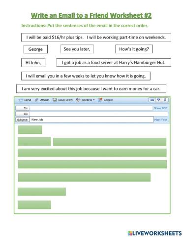 Write Email to Friend About A Job