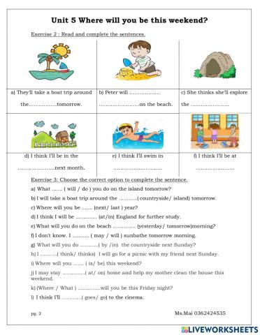 Grade 5 - Unit 5 - Exercises