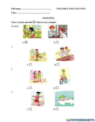 Unit 5: Can you swim? (Listening)