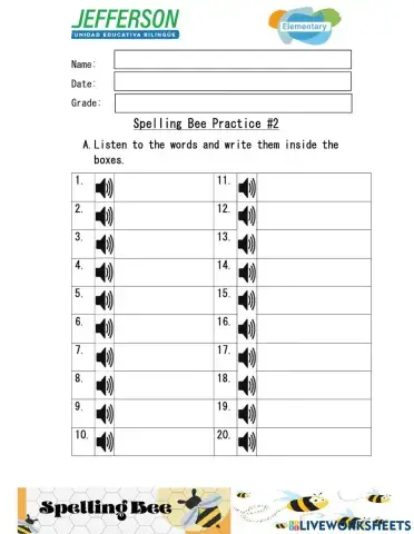 Spelling Bee Practice 2