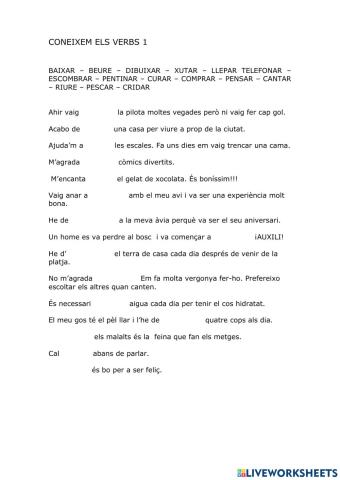 Coneixem els verbs 1