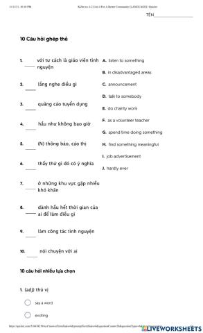 4.2 Unit 4 For A Better Community LANGUAGE