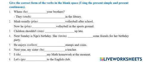 Simple tenses