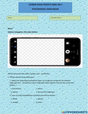 Pencemaran Lingkungan