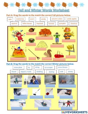 Fall and Winter words