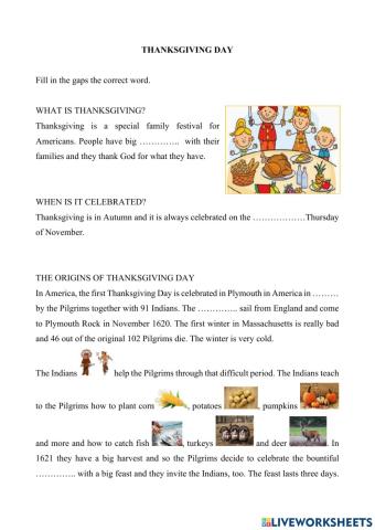 The thanksgiving day