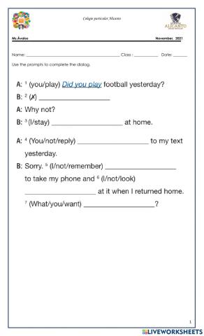 7th grade. Unit 4b. ex. 5 y 6