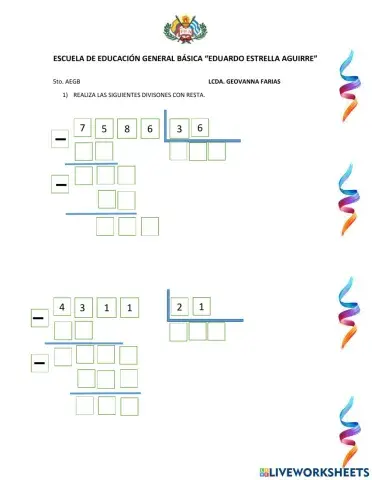Divisiones de dos cifras