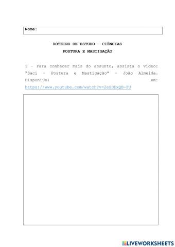 Postura e mastigação