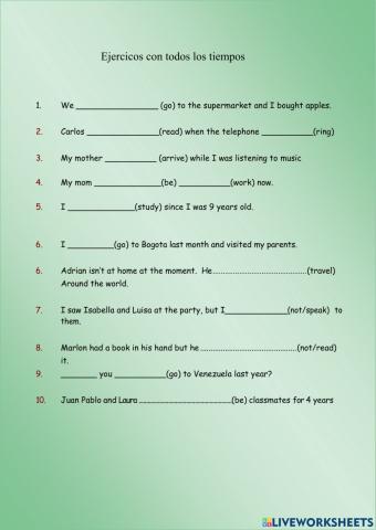 Mixed grammar tenses
