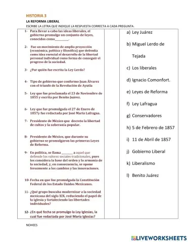 La reforma liberal -Sec7