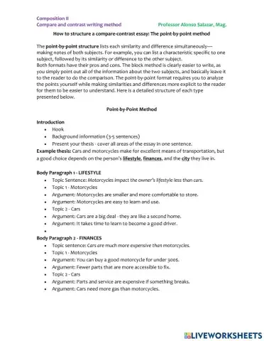 Point by point and practice