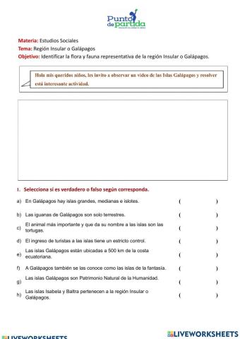 Región Insular o Galápagos