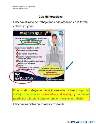 Aviso trabajo