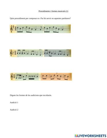 Procediments i formes musicals