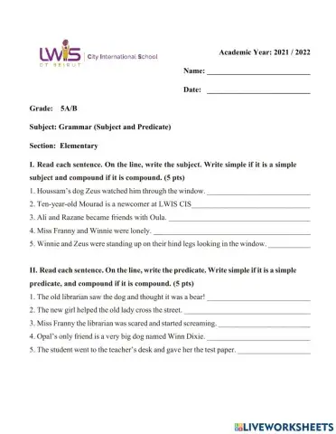 Subject and Predicate