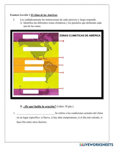 El clima de las Américas