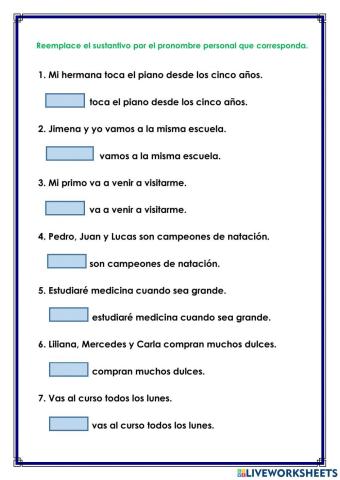 Los pronombres personales