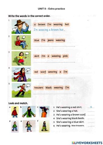 Clothes - Present Continuous