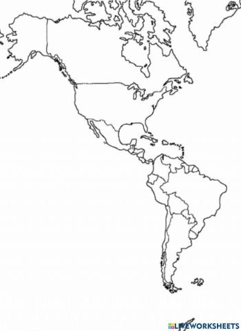 Mapa de América localización