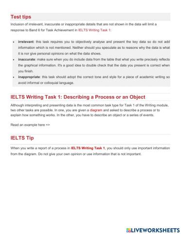 IELTS Writing Task 1