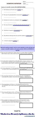 Scientific Notation