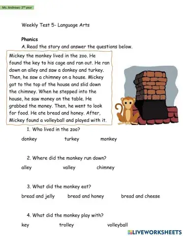 Term 1- Weekly Test Language Arts 5