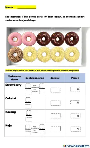 Pecahan, desimal, dan persen