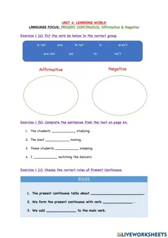 Unit 4: Language Focus-1