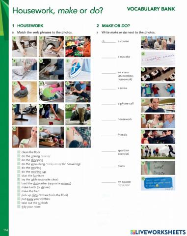 Verb phrase Do and Make