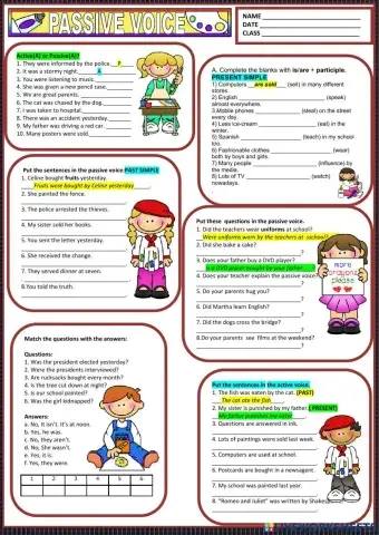 Passive voice- present and past