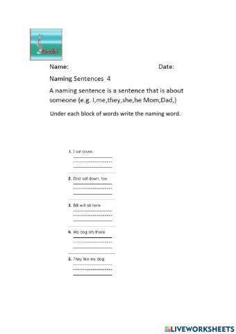 Naming Sentence 4