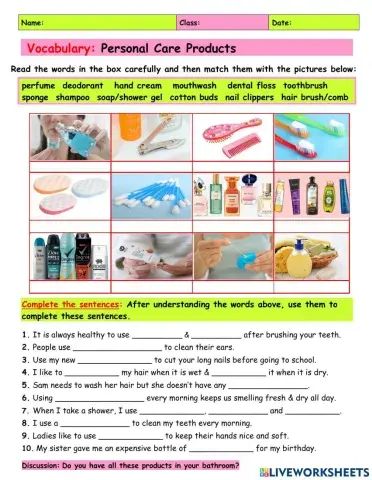 vocabulary-personal-care-products-information-gap-activities-picture-dictionaries-133848