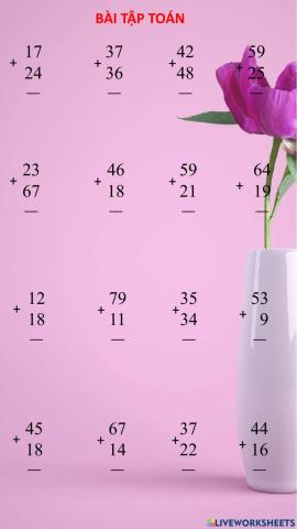 Bài tập Toán luyện thêm