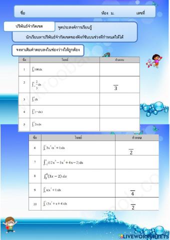 ปริพันธ์จำกัดเขต (Definite Integral)