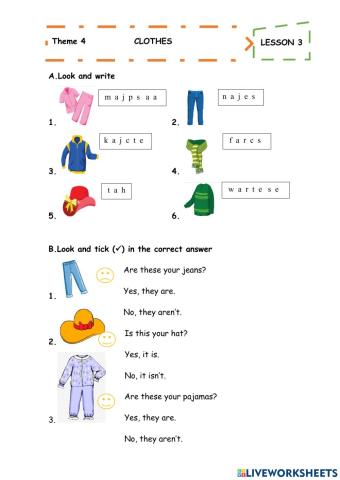 Theme 4 clothes-lesson 3