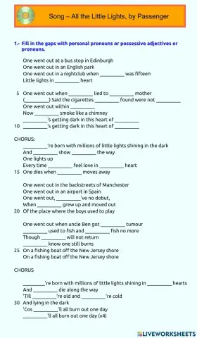 Song: Little lights, by Passenger