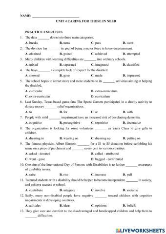 Unit 4-vocabulary practice-grade 11 new