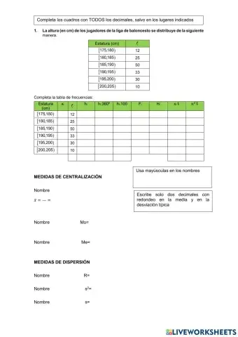 ESTADÍSTICA 2º ESO