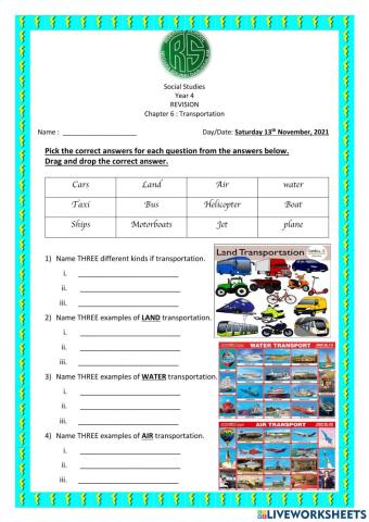 Year 4 Social Studies - Saturday 13th November