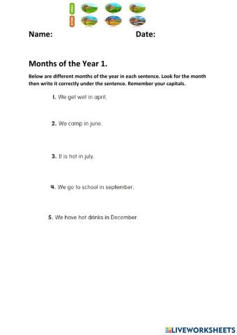 Months of the Year 1