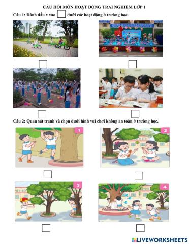 Phiếu đánh giá giữa kì môn Hoạt động trải nghiệm