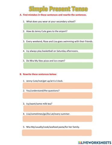 Simple present tense