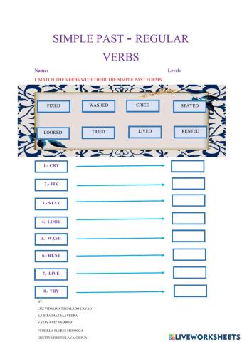 Simple past-regular verbs