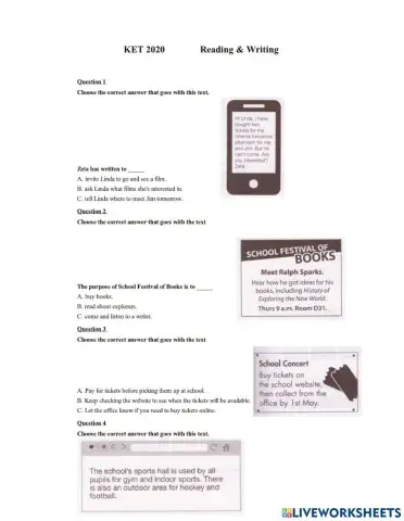 KET Reading 8