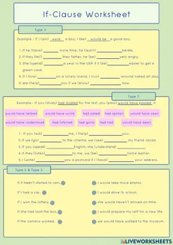If Clause type2 - type3