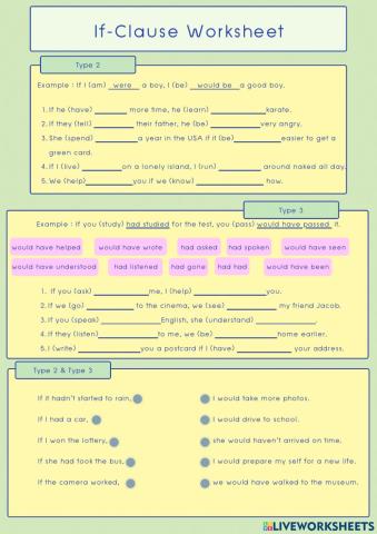 If Clause type2 - type3