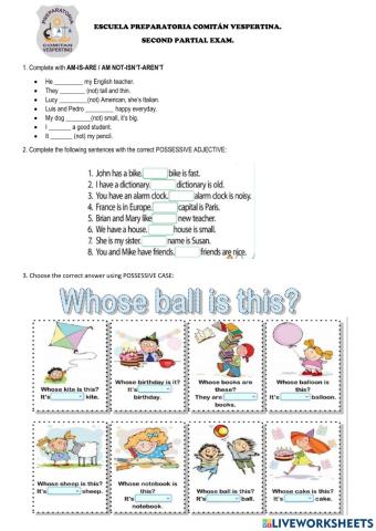 Prepa comitan-exam second partial 1rst semester